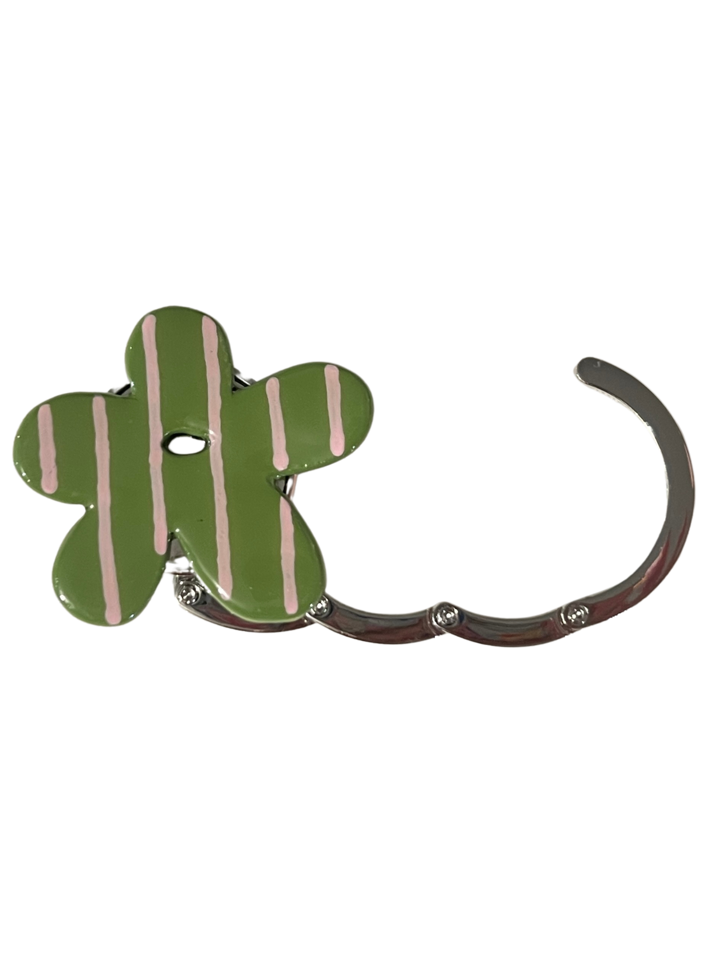 Purse Hook in Strawberry Matcha Stripes