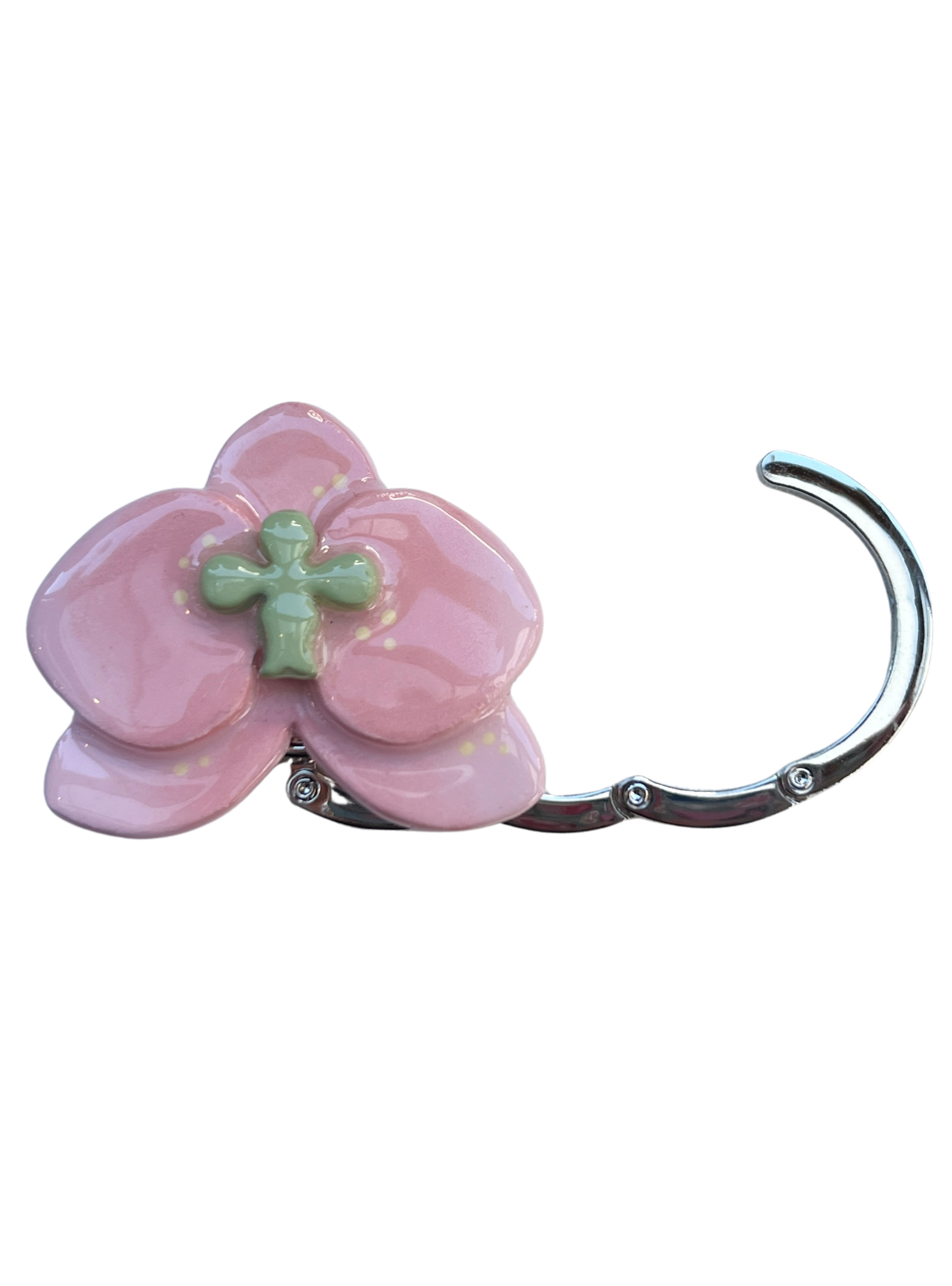 Bloom Purse Hook in Blush/Wasabi