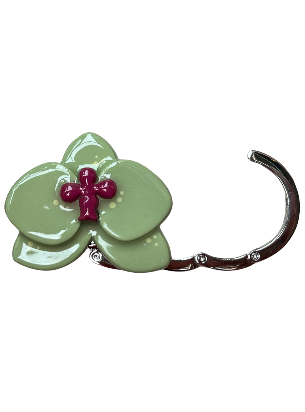 Bloom Purse Hook in Wasabi/Magenta