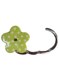 Purse Hook in Citrine Lime / Blush Polka