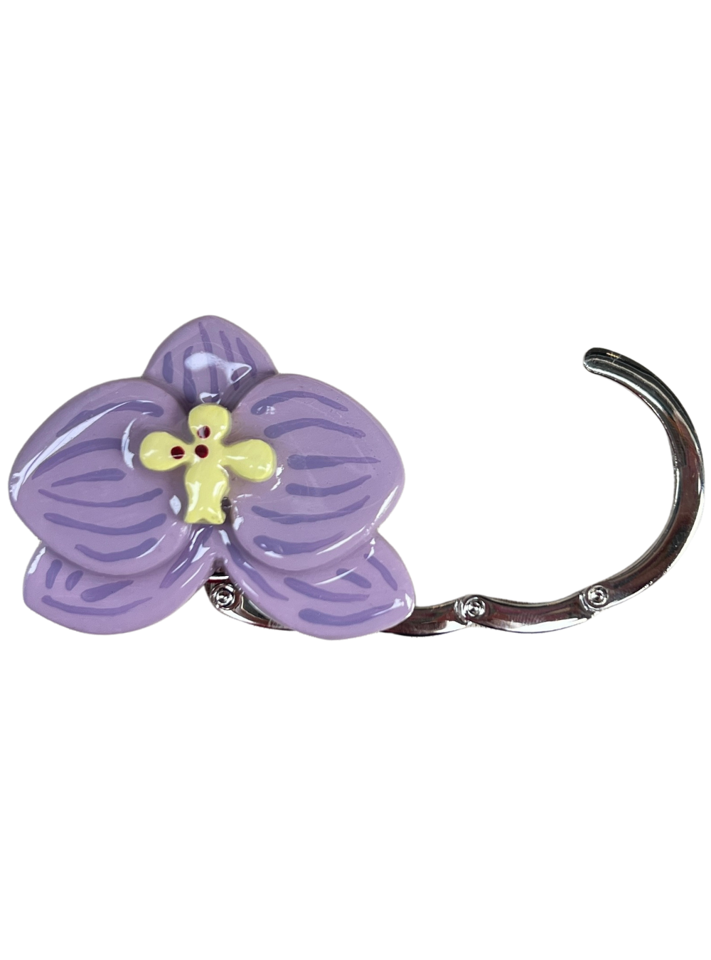 Bloom Purse Hook in Lavender Stripes