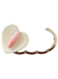 Anthurium Purse Hook in Cream/Blush
