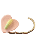 Anthurium Purse Hook in Blush/Wasabi
