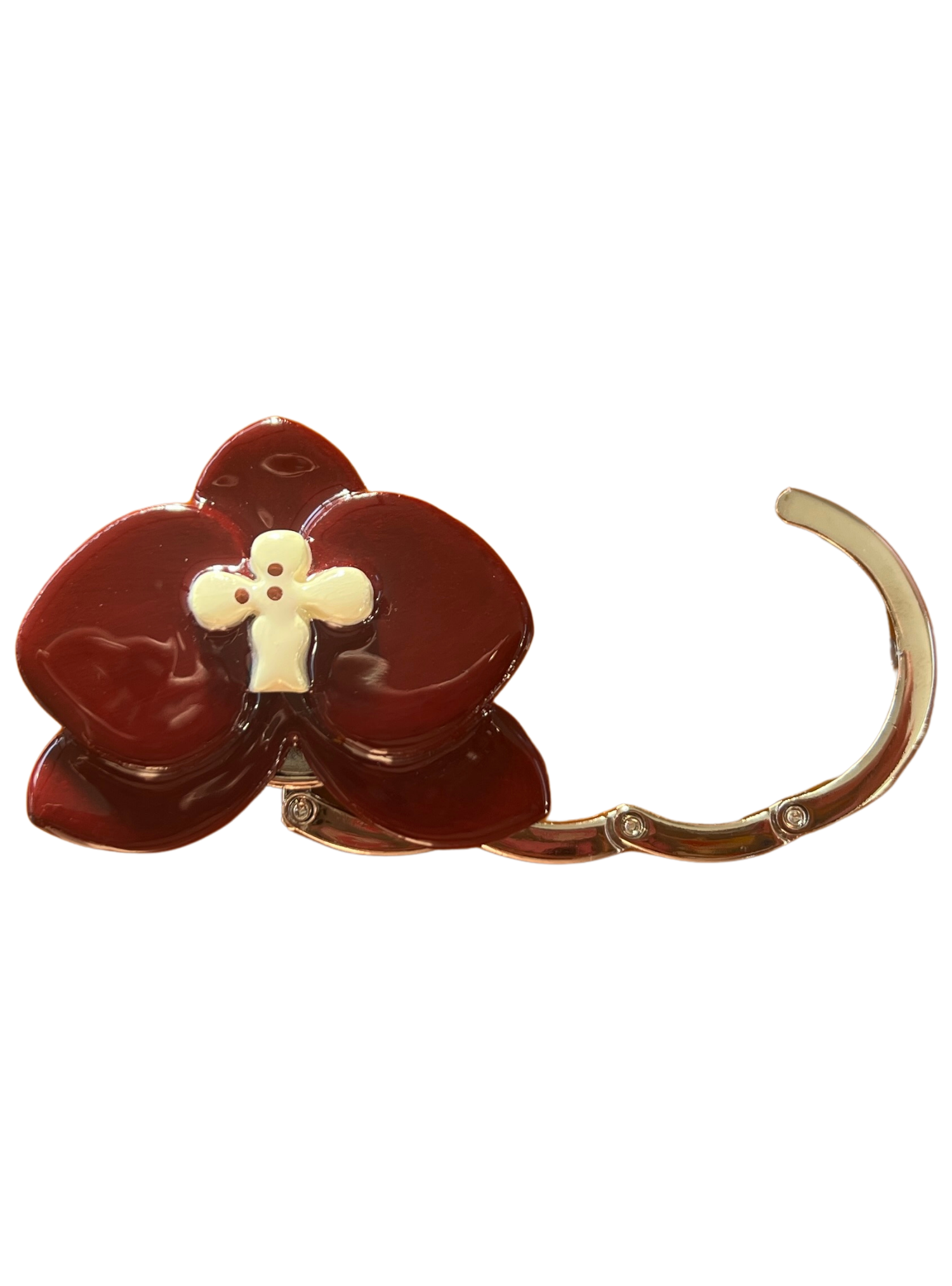 Bloom Purse Hook in Bordeaux