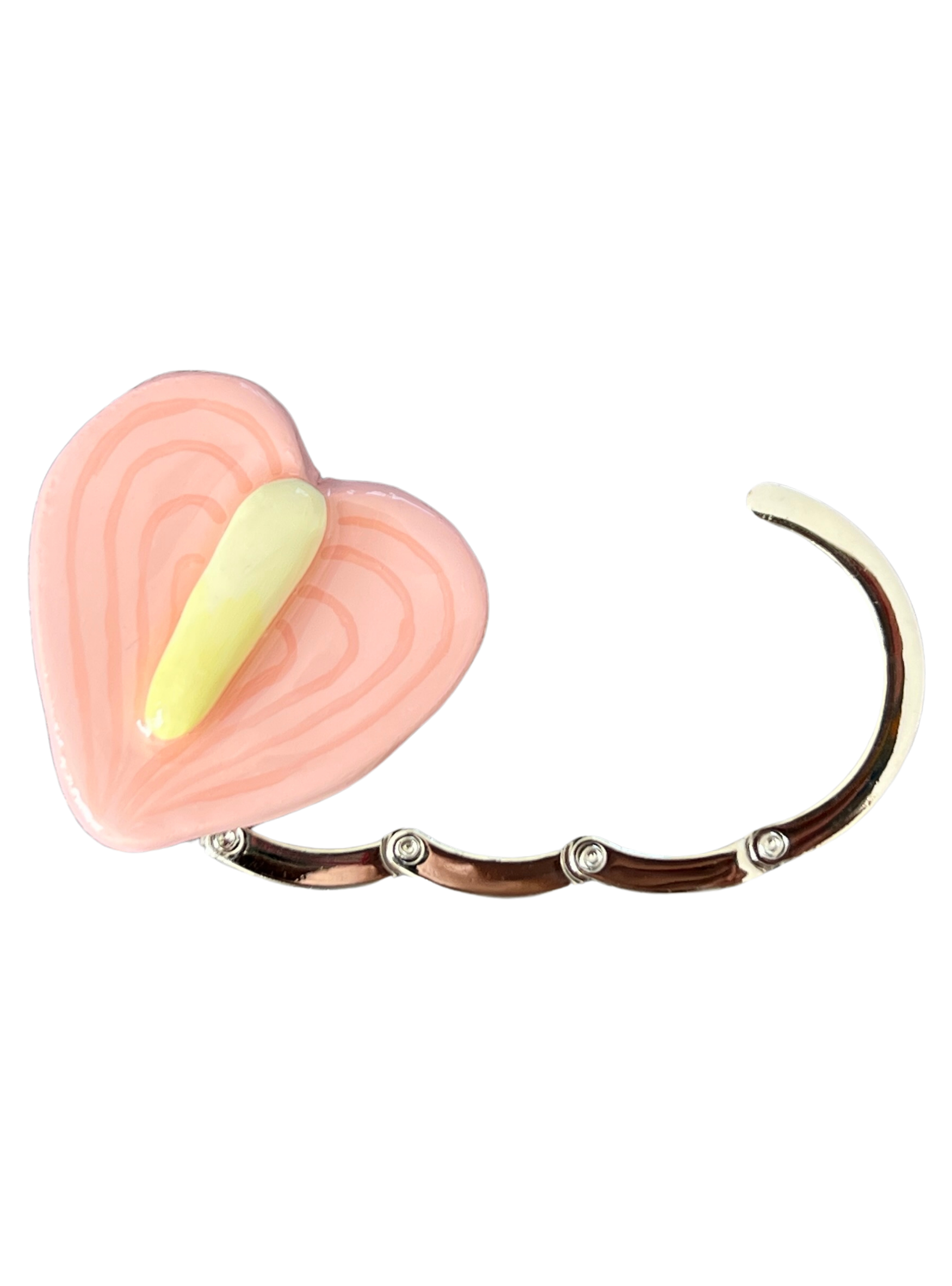 Anthurium Purse Hook in Blush/Butter