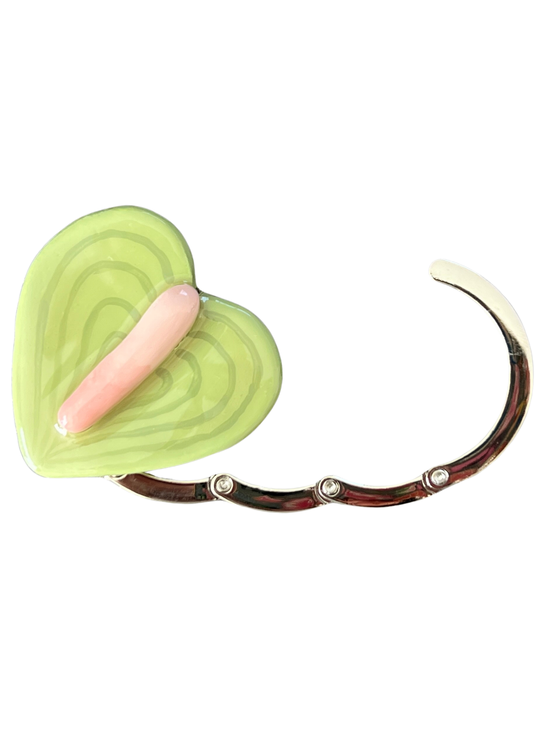 Anthurium Purse Hook in Wasabi