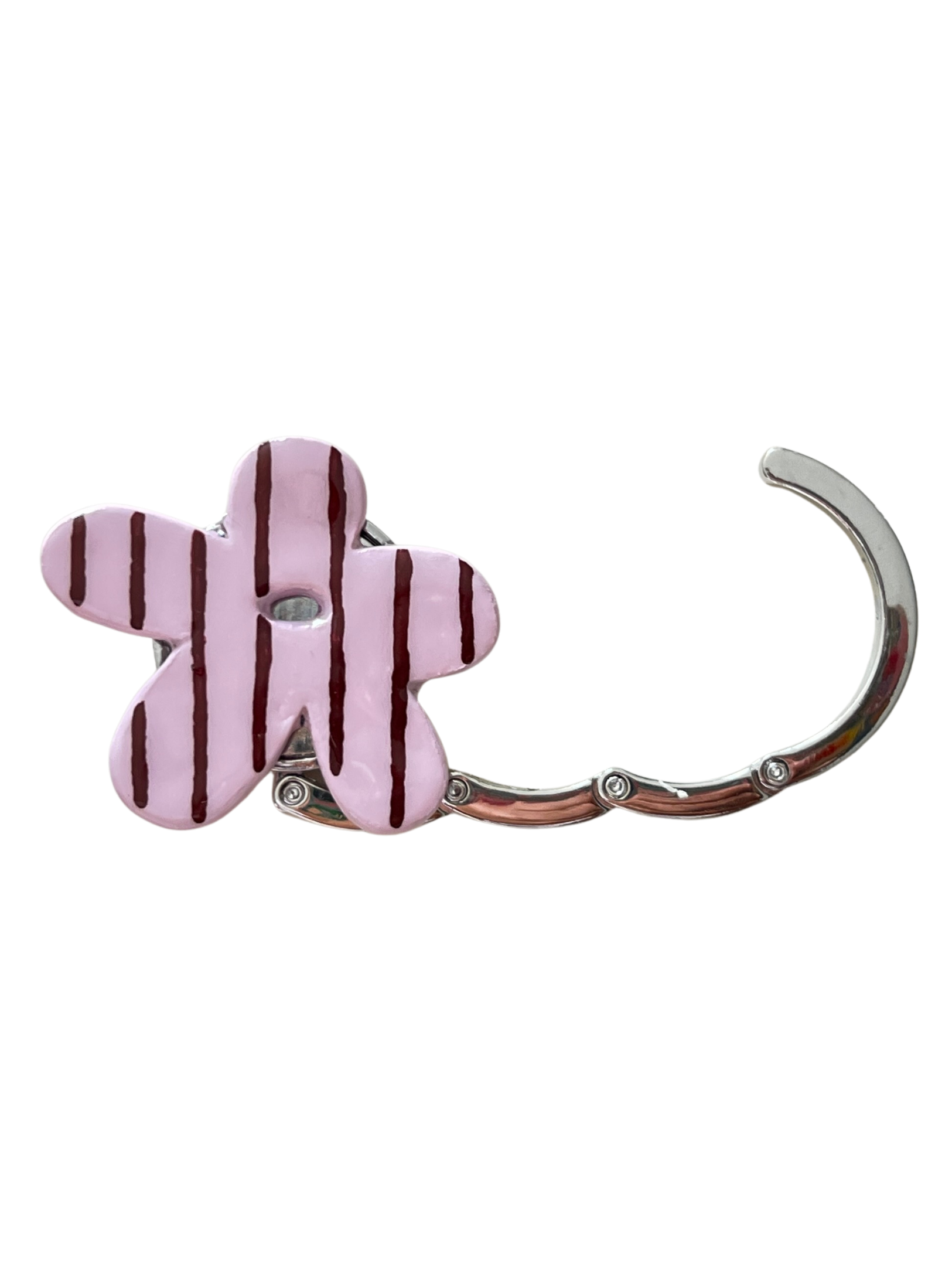 Purse Hook in Rosewood Stripes