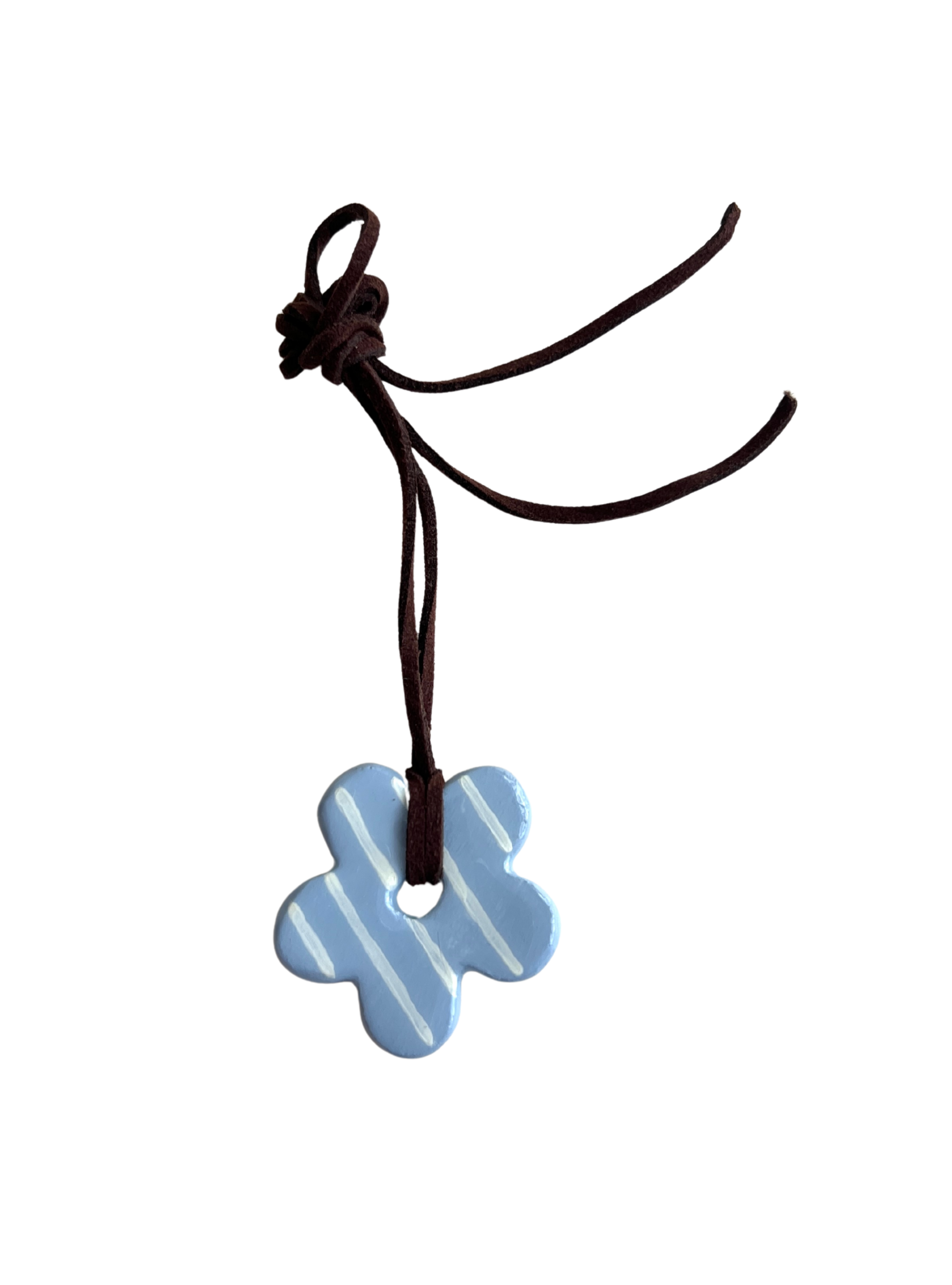 Petal Charm in Blue and White Stripes