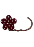 Purse Hook in Bordeaux Polka