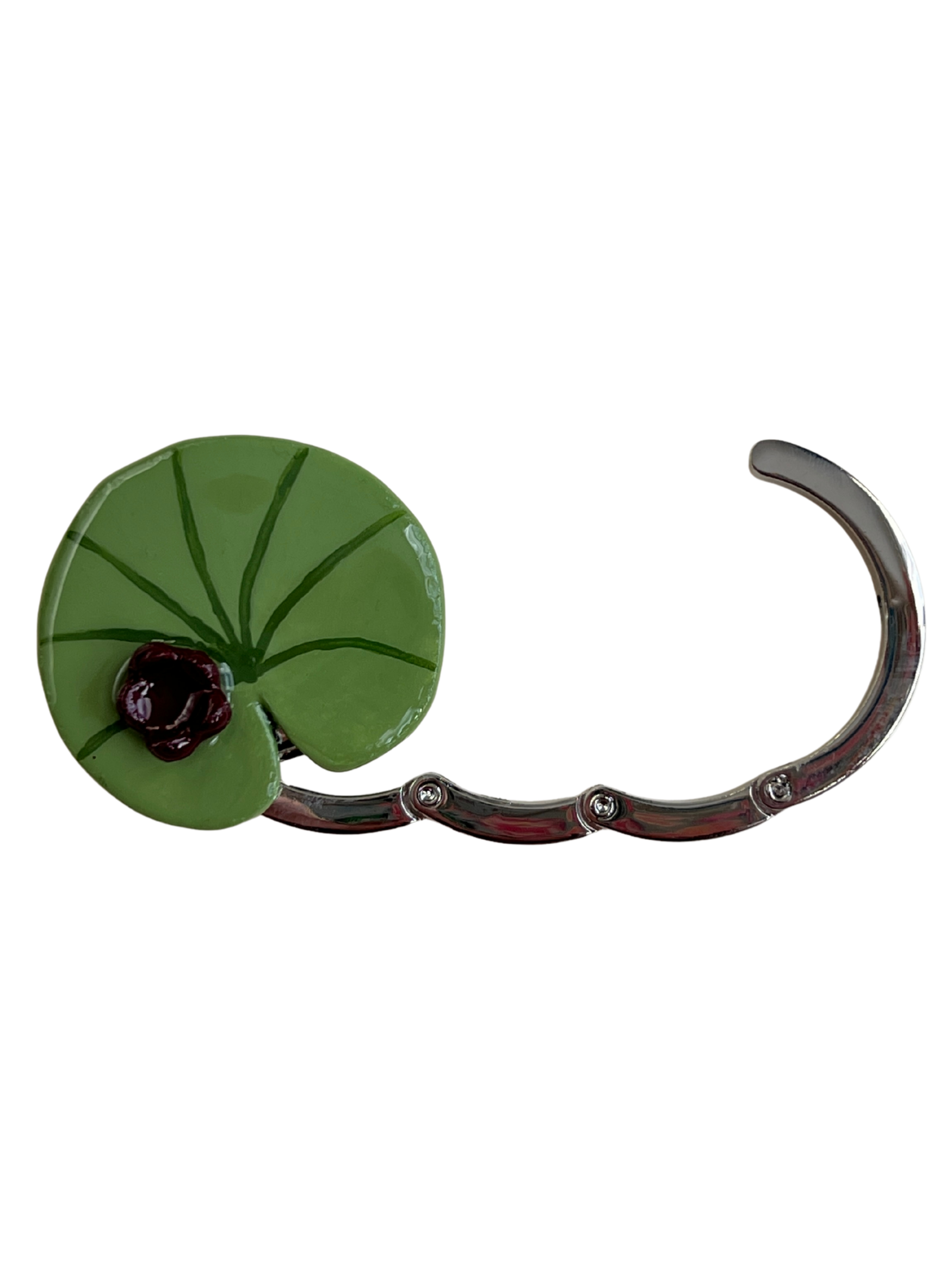 Lily Pad Purse Hook in Bordeaux