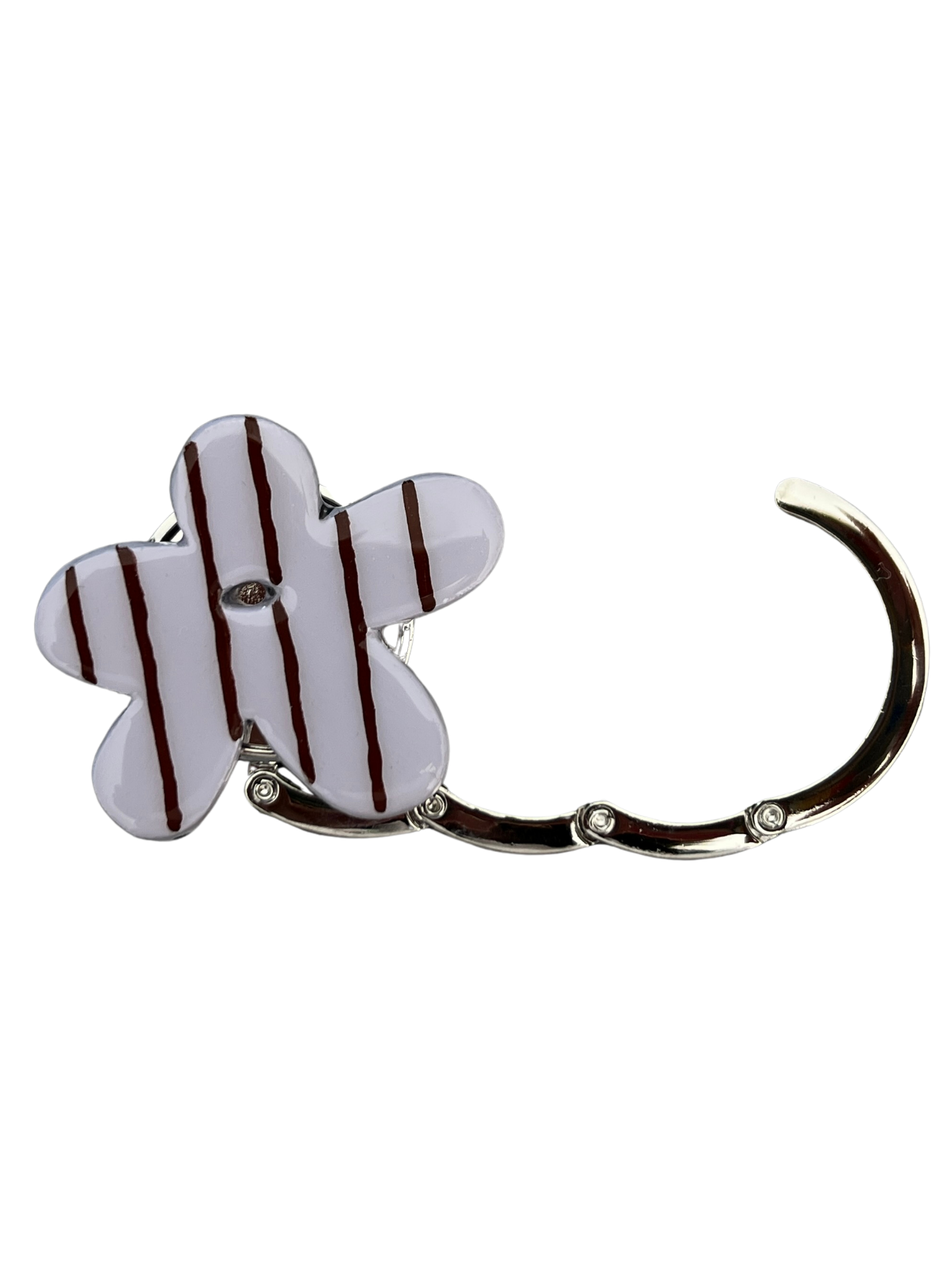Purse Hook in Lavander Stripes