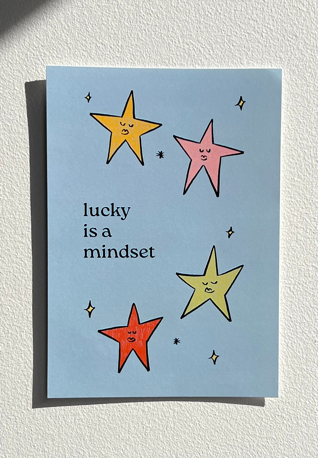 Lucky is a Mindset - A5 Art Print