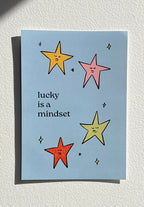 Lucky is a Mindset - A5 Art Print