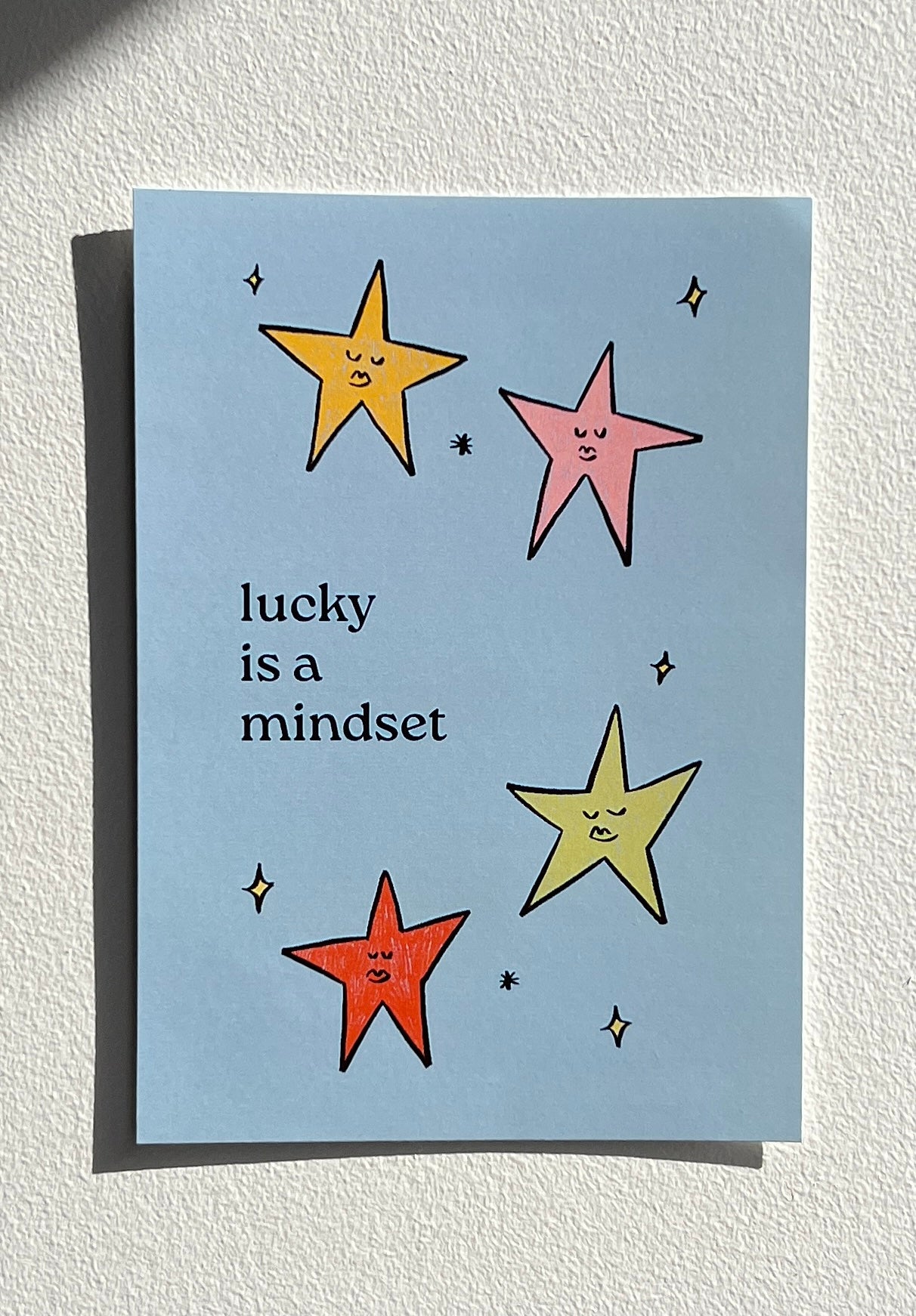 Lucky is a Mindset - A5 Art Print