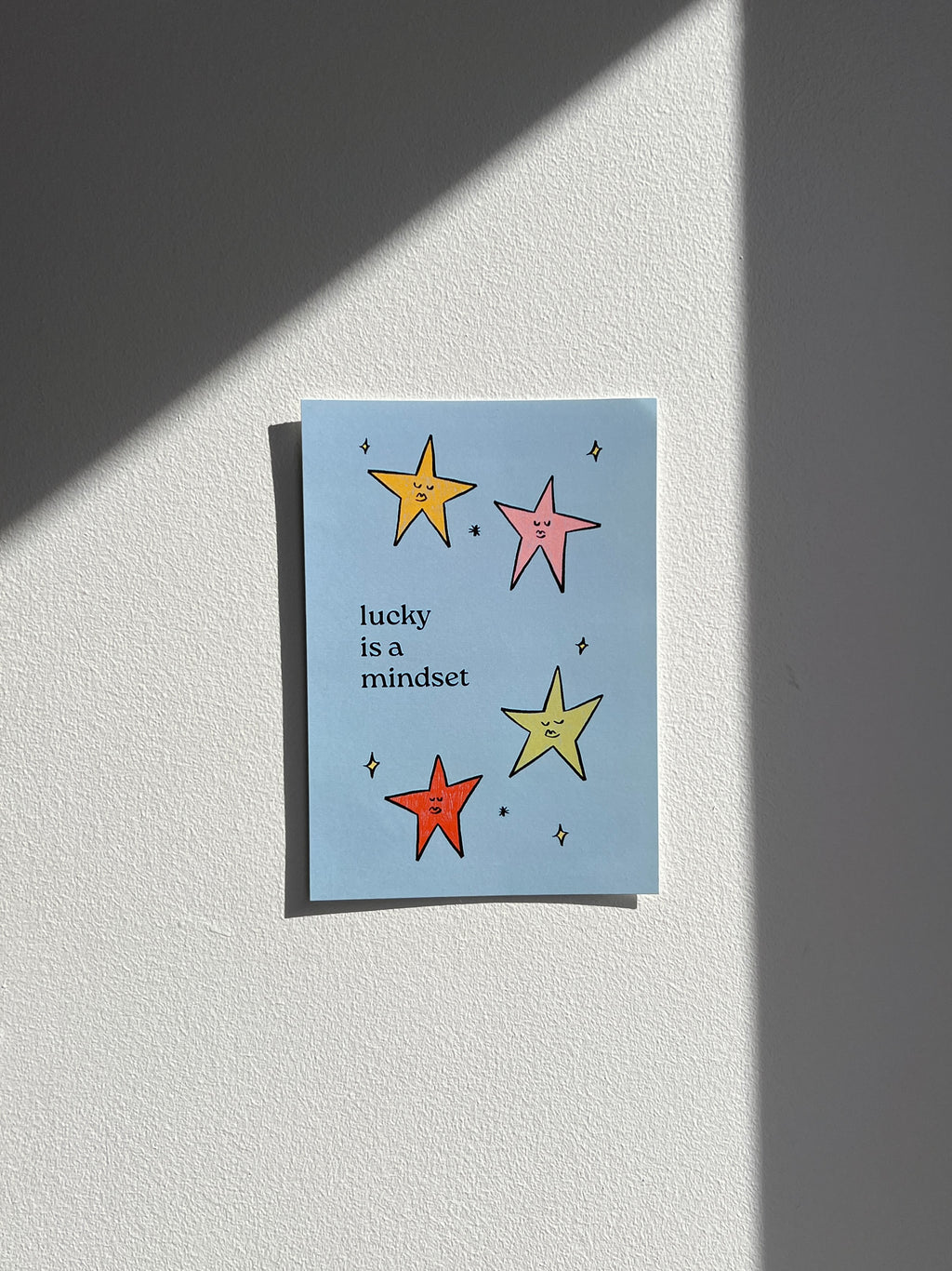 Lucky is a Mindset - A5 Art Print