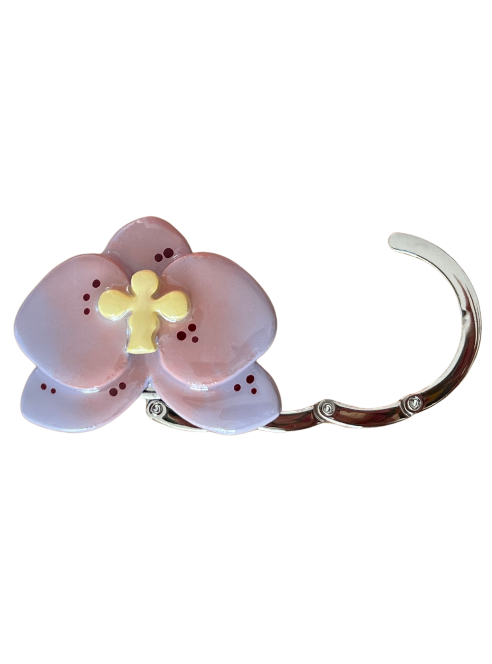 Bloom Purse Hook in Lavender Coral